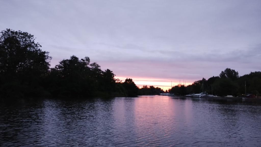 Sunset over South Walsham Broad